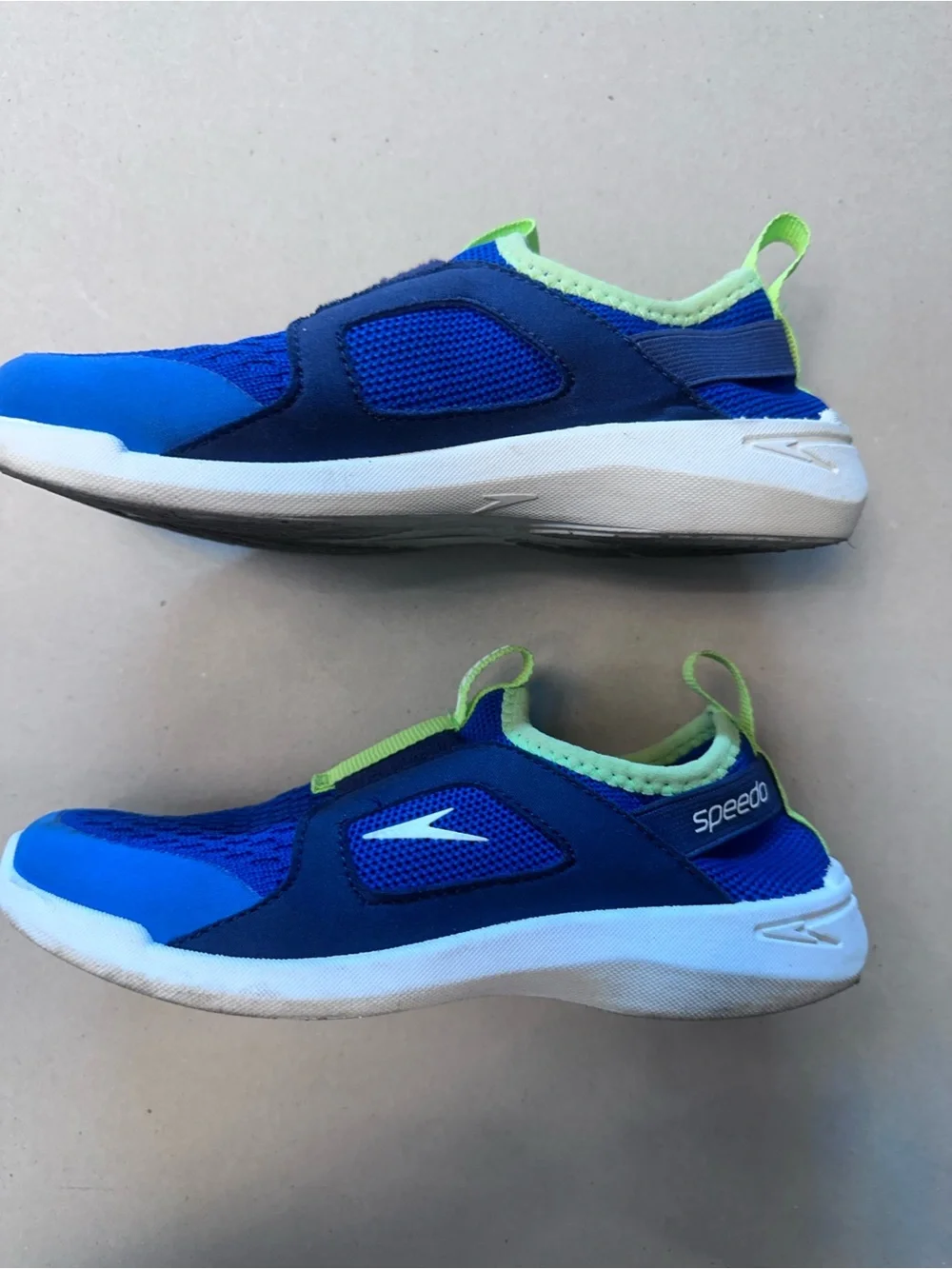 Speedo Youth Blue and Lime Slip-On Water Shoes